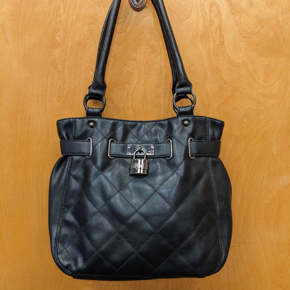 Relic Black Quilted Tote Bag